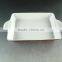 Red color glazed ceramic bakeware bake plate with handles in stock for wholesale