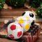 Funny design soccer ball box mini ceramic money box