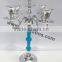 4 arm white candelabra 4 arm aluminum candle holder 4 arms candelabrum