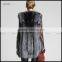 New Womaen Warm Gilet Outwear Long Slim Vest Faux Fox Fur Waistcoat Jacket Coat