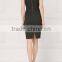 Women Office Dresses 2017 New Designs Black 100% Polyester Fabric Work Dress