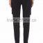 Customized Lady's Apparel Latest Women Simple Style Silk Black Pants(DQM013P)