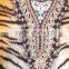 ANIMAL PRINT CAFTAN Digital print crepe 100% silk LONG kaftan tunic poncho