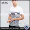 MGOO Customzied Black And White Stripe Polo Shirts Short Sleeves Muscle Shirts In Rib