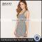 Plain Vest Dress With Racer Back Grey Blank Sleeveless Baseball Mini Dress Skater Dress With Your Own Label