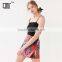 New design summer 2017 fashion floral mini wrap skirt