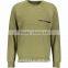 2017 Latest Street Wear Custom Branding Olive Zip Pocket Sweatshirt for Men