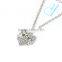 New Fashion Silver Tone " Mom " Carved Heart Pendant Clear Rhinestone Link Cable Chain Necklace