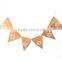 Winter Christmas Shabby Snowflake snow Hessian Burlap Decoration Banner bunting