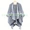 Big Scarf Knitted Shawl Echarpe Luxury Winter Scarves and raccoon fur trim Ponchos Wool Cashmere Cape