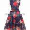 Cheap print hot sell gray red black yellow green casual dress
