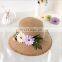 Simple Summer Sun Hat Straw Hat Flower Trimmings Hat