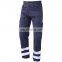 Hi Vis Combat Kneepad construction Workwear Trousers pants With Reflective Bands overalls
