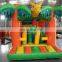 jungle theme inflatable bouncy jumping castle obstacle with long slip