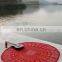 Indian Red Roundie Mandala Tapestry throw Ethnic Bohemian 72" Round Mandala Wall Hanging With pom Pom Lace