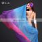 P-9044 2017 semi circular gradient color 2.5*1.3m belly dance imitated silk veil