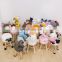 Yarncrafts Handmade Stuffed Animal Shape Tiger Living Room Children Kids Wooden Foot Stool Chair