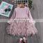 spring new children's mesh cake dress princess dress children girls long sleeve party dress