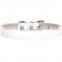 New design free decoration PU Leather Solid Soft dog leash and collar