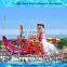 Pink Boomerang Fiberglass Water Slide Adult Water Playground Equipment for Water Park