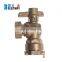 Brass Angle Type Lockable Ball Valve with Copper Handle