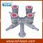 Quadruple lab Gas Fittings(with Pressure Gauge)
