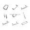 Shower Enclosure Accessories Double Holes Chromed Plastic Long Door Handles