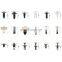 Plastic Auto Retainers Car Clips with Remove Tools for Car Panel Avaialble Black/white 18 Sizes 24box/carton He+tools OEM /ODM