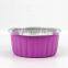New Disposable Color Aluminum Foil Pans Plastic Soup Bowl Cups Cheesecake Pudding Container