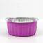 New Disposable Color Aluminum Foil Pans Plastic Soup Bowl Cups Cheesecake Pudding Container