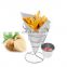French Fry Stand French Fry Chips Metal Spiral Cone Basket Holder for Fries Fish and Chips and Sauce Dippers