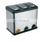 Household Recycle Trash Bin  Kitchen Recycle Bin  PP Cover Satin Finishing Stainless Steel Recycle Bin