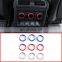 For Land Rover Defender 110 130 2020 Car styling Aluminum alloy Back row Air Conditioning Knobs Trim ring Car Accessories