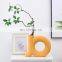 Wholesale Maceta Nordic Blumentopf Donut Vase Yellow Red Handmade Ceramic Vase for Backdrops for Wedding Events Home Decor