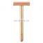 Eco-Friendly Changeable Long Handle Private Label Matte Gold Metal Double Edge Safety Razor Best Gift