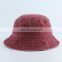 Unisex High Quality Flat Top Washed Denim Bucket Hat Custom