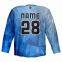 sublimated 100% superior polyester ice hockey jersey with blue colors