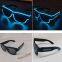 USB-aufladbare LED-Sonnenbrille, mit individuellem Logo, wiederaufladbare leuchtende LED-Partybrille für die Dunkelheit