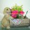 Cheap Polyresin Flowerpot With Dog Statue for Sale