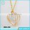 fancy wholesale  floating 18k gold jewelry crystal necklace