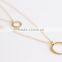 14k Gold Necklace - Charm Necklace - Bridesmaids Gift - Eclipse Necklace