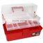 14.5 inch multifunction colorful three layer transparent tool case