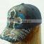 custome cricket fashion bill 6 panel hat cap
