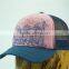 cotton foam one color printing sports hat with mesh back