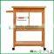 bamboo moving type dinning trolley in kitchen fuboo