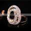 Fancy jewelry wholesale gold plated zinc alloy rhinestone wedding scarf clip brooch