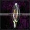 High quality Candle C35 E14 2W LED filament bulb 360 degree constant current