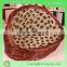 Manufacture and Wholesaling brown color half round Wicker Dog Bed