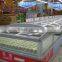 large supermarket open top display freezer for frozen food