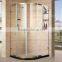 smart glass for bathroom golden 304 stainless steel f frame shower cubicle S6066